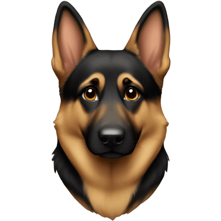 Black with tan German shepherd emoji