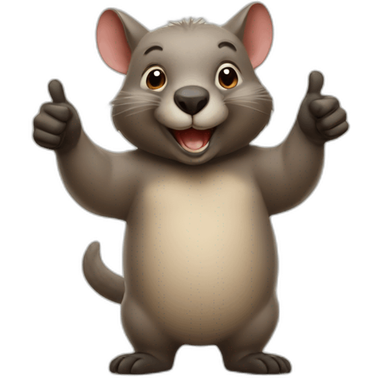 Wombat thumbs up emoji