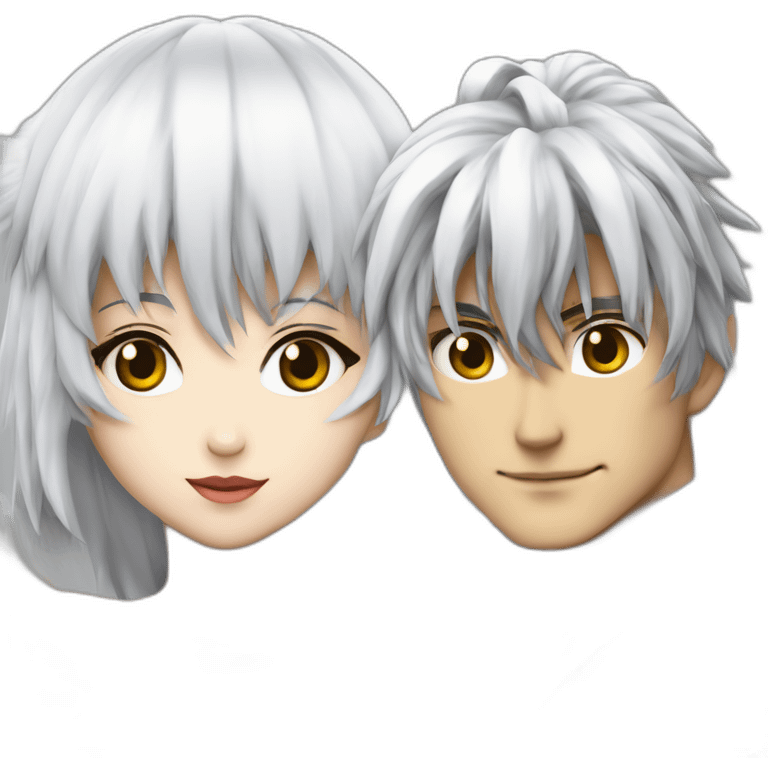 Rin and Sesshomaru (Yashahime series) emoji