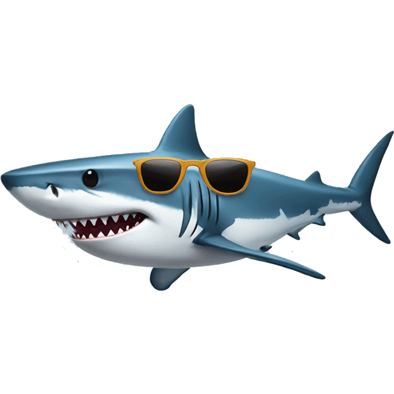 Shark with sunglasses  emoji