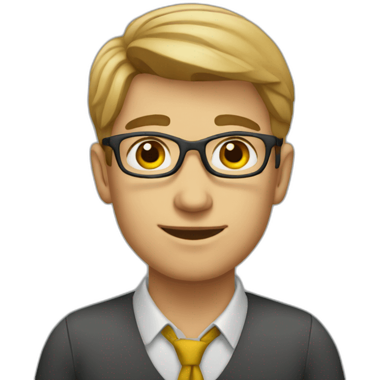 Young handsome male teacher  emoji