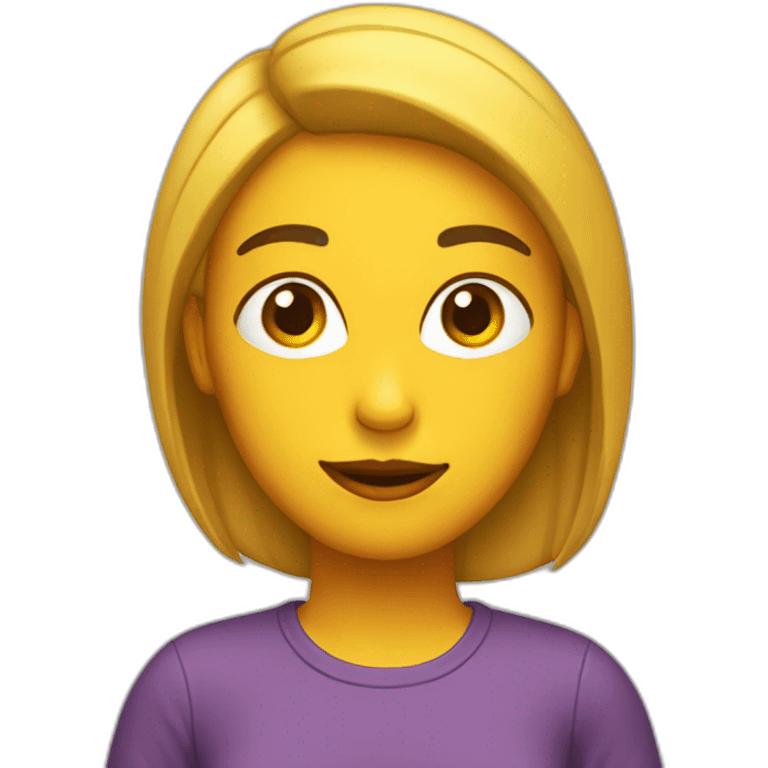 chica con celulare emoji