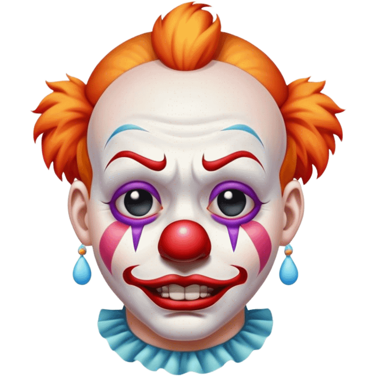 portrait of crying clown emoji