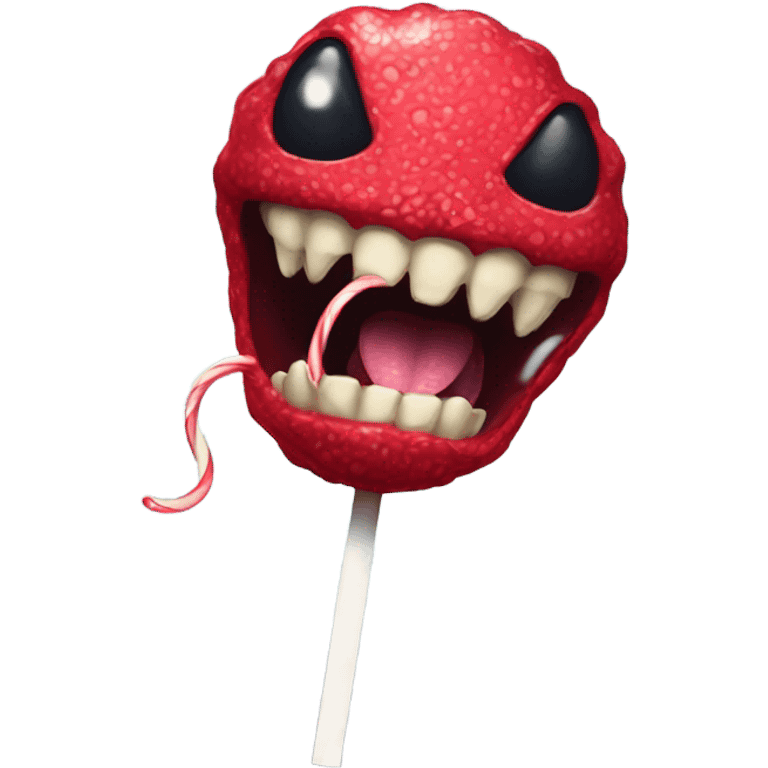 Venom eating lollipop emoji