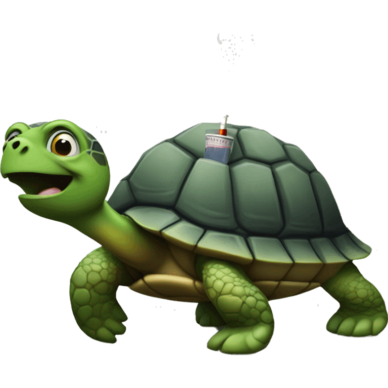 Turtle with a cigarette emoji