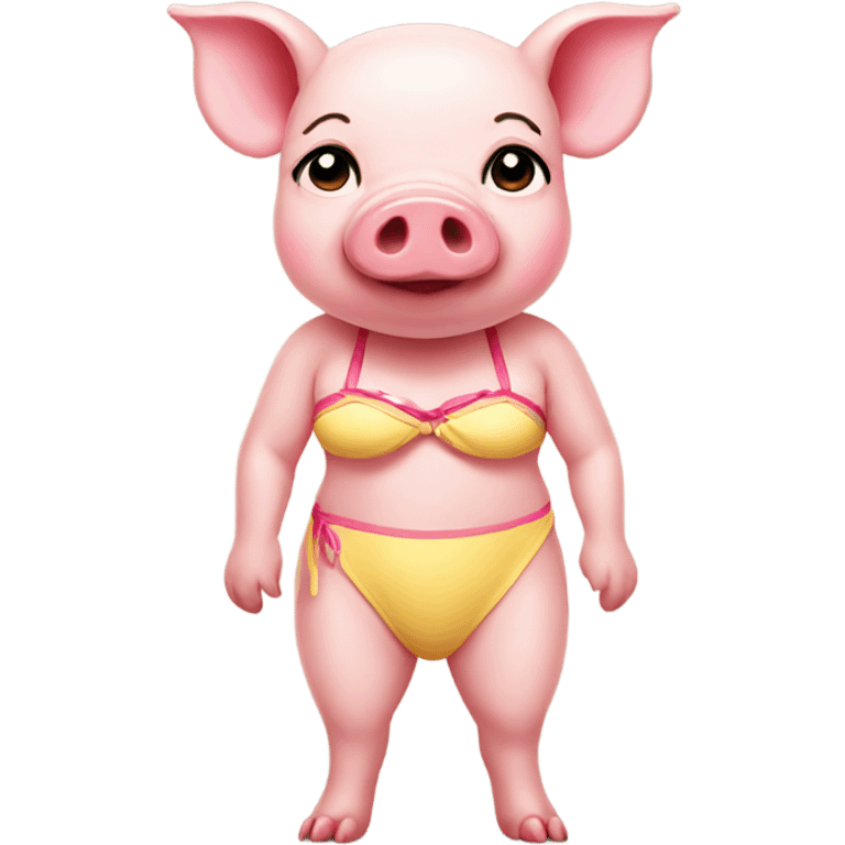 Pig with a bikini on emoji