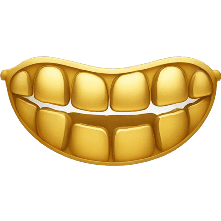 gold grillz on a cool face emoji emoji