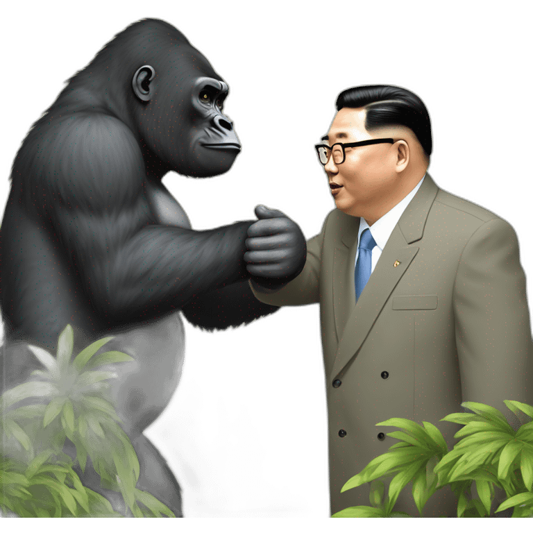 Gorilla meeting Kim yong un emoji