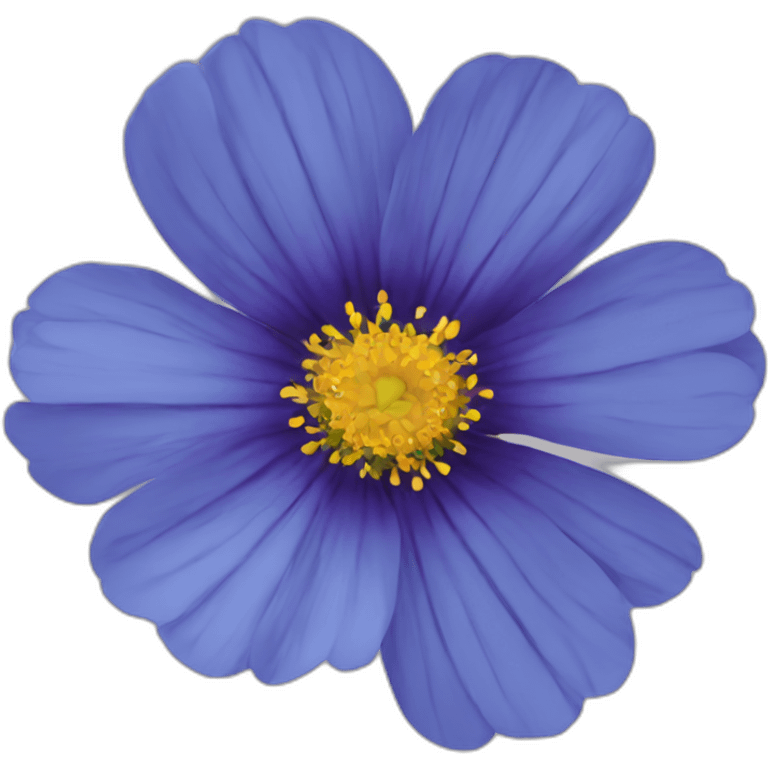 blue cosmos flower emoji