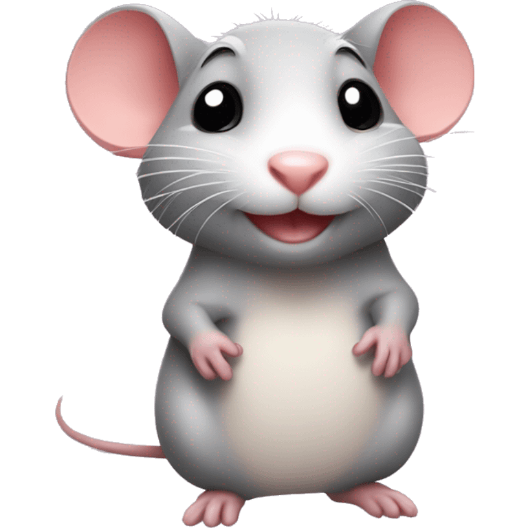 Super cute rat in love  emoji