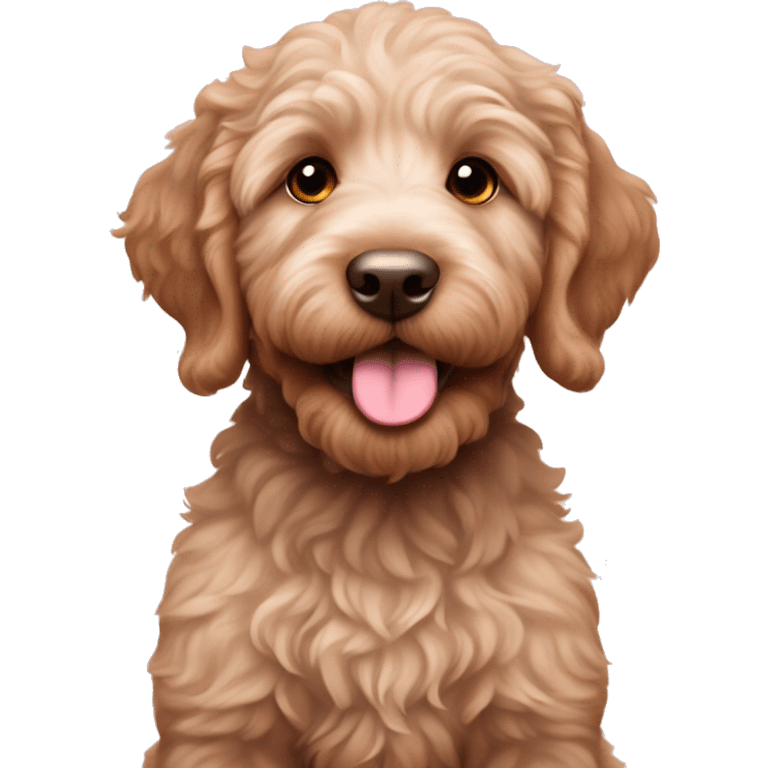 Pink nose labradoodle puppy  emoji