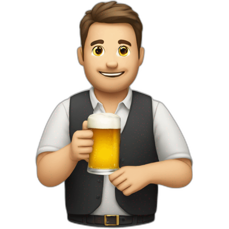 HR employee drinks beer emoji