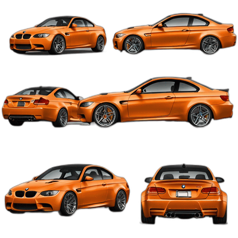 Orange BMW M3 E92 emoji