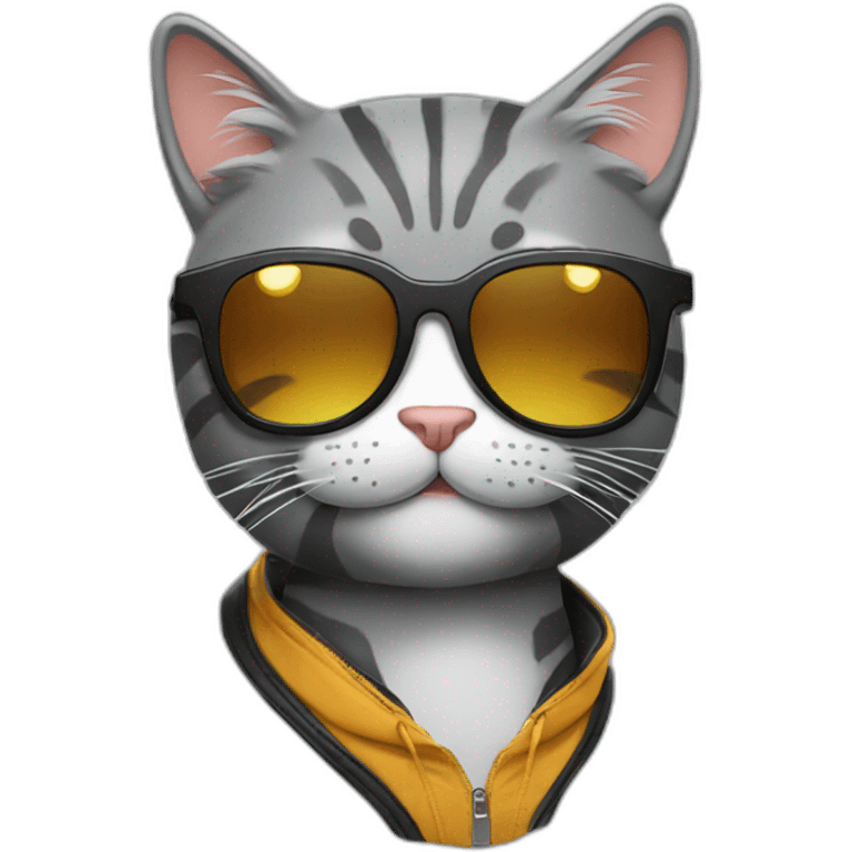 Cool Cat with sunglasses  emoji