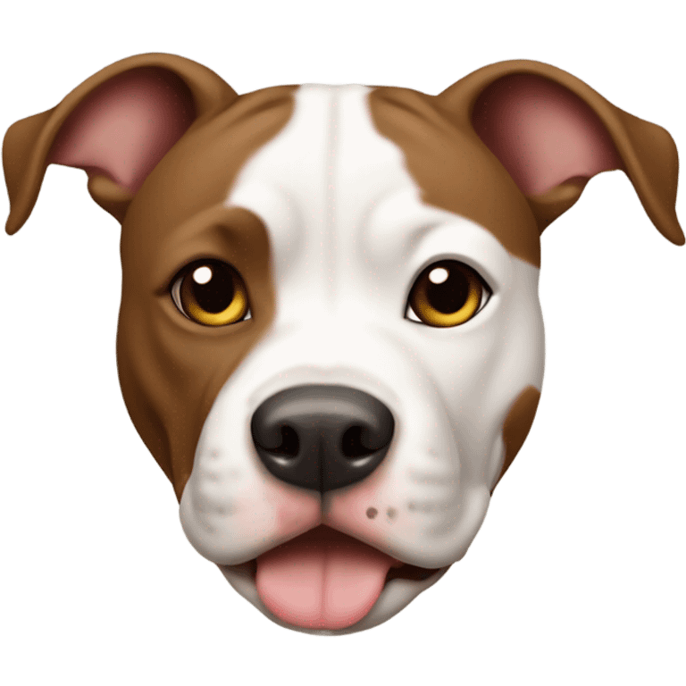 brown and white pit bull terrier emoji