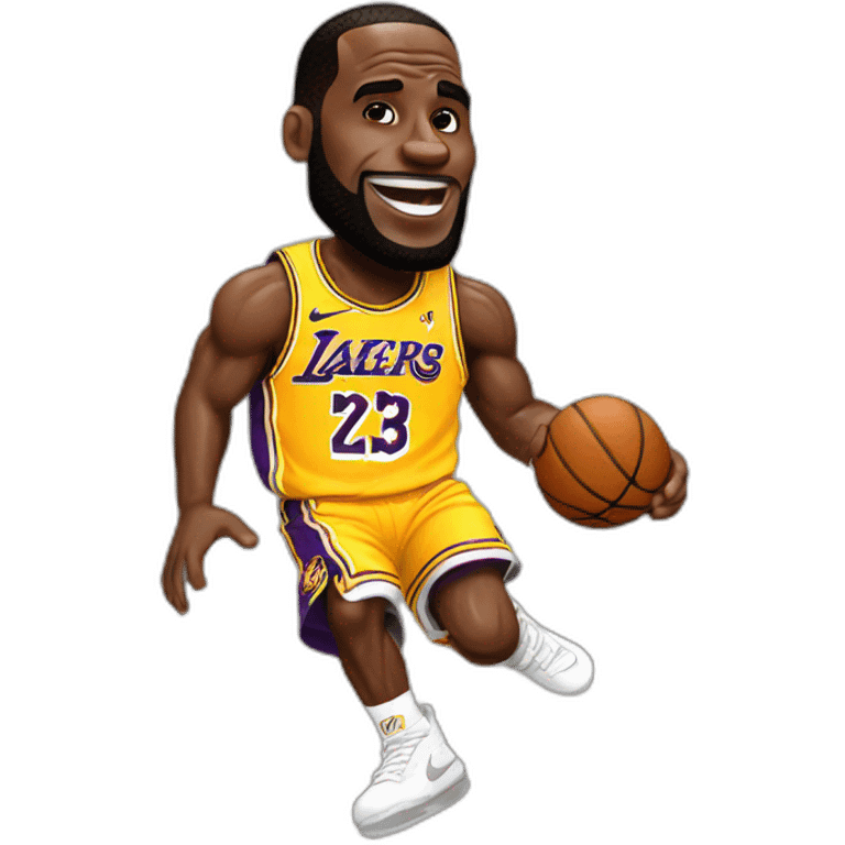 LeBron jams qui dunk emoji