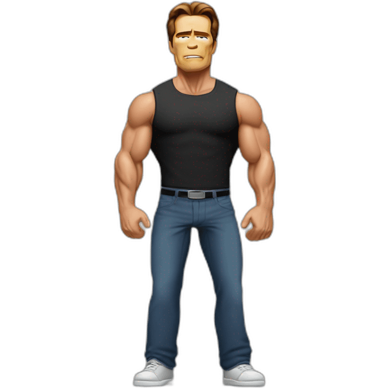 Arnold Schwarzenegger standing emoji