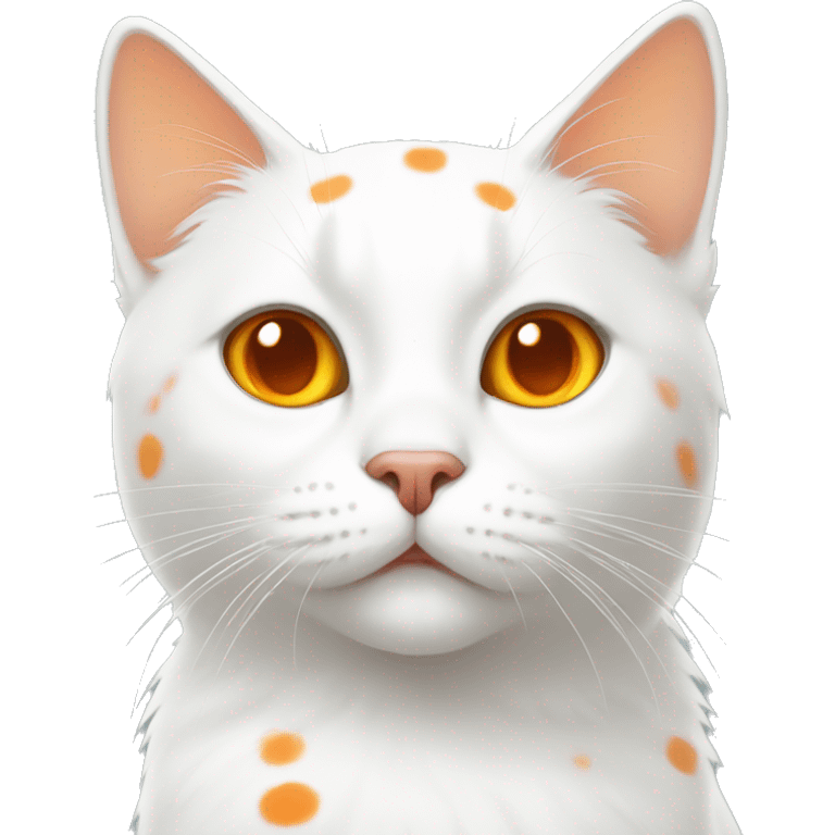 white cat with orange spots emoji