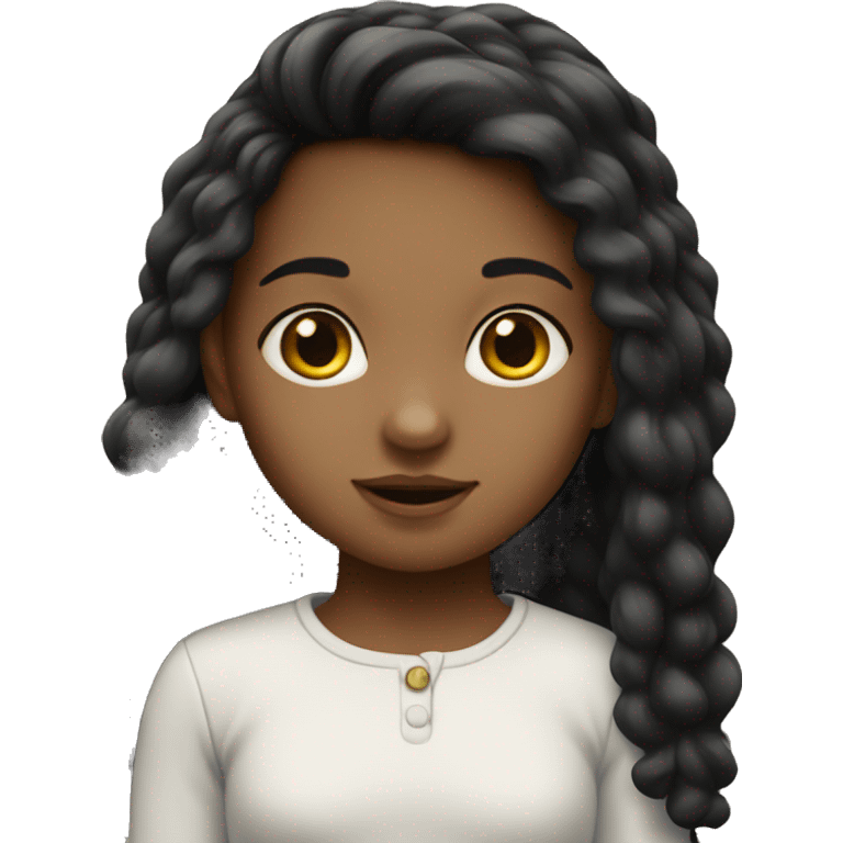 little girl with black hai emoji