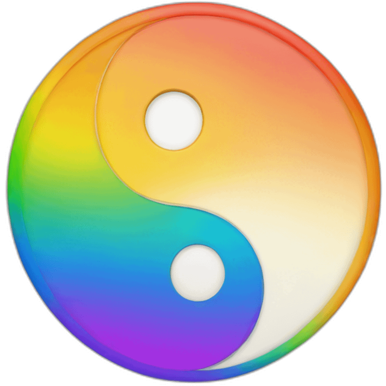 rainbow yin yang emoji