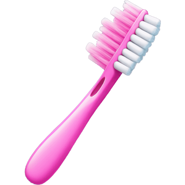 pink toothbrush emoji