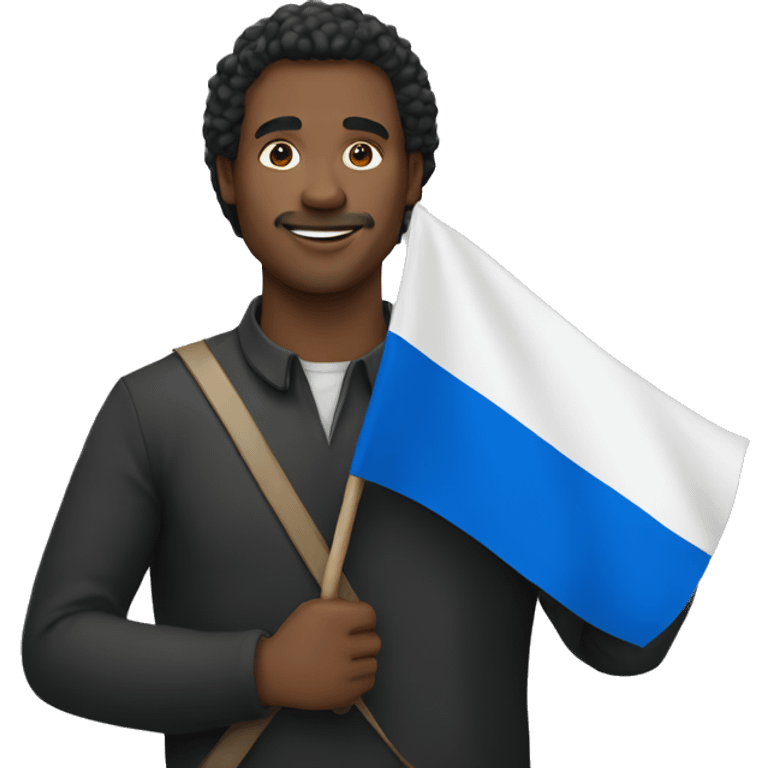 Man holding Frisian flag emoji