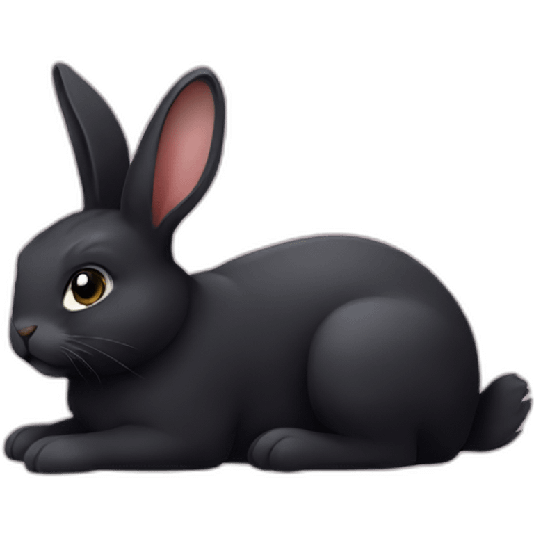 black bunny emoji