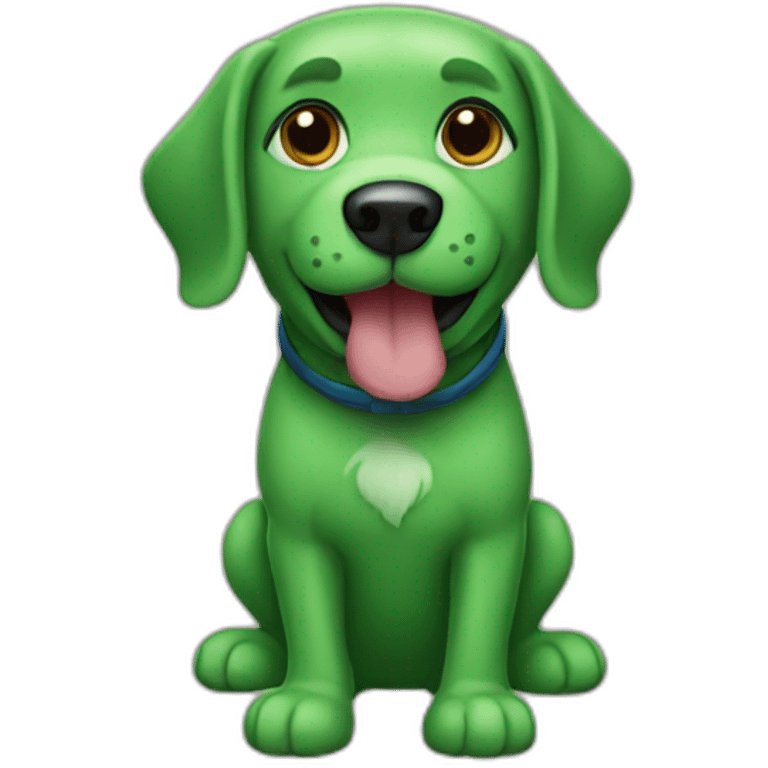 green dog emoji