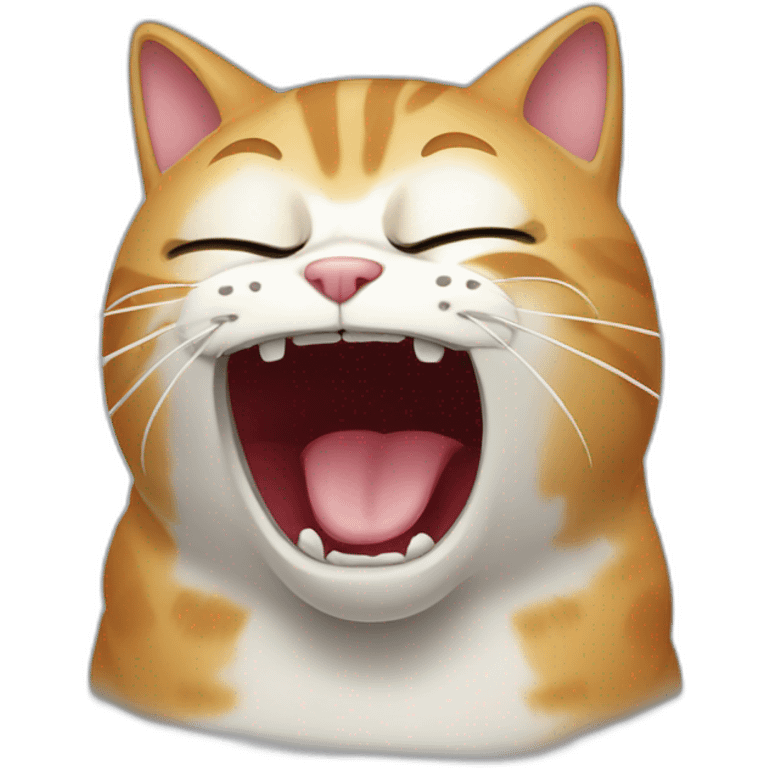 depressed cat screaming emoji