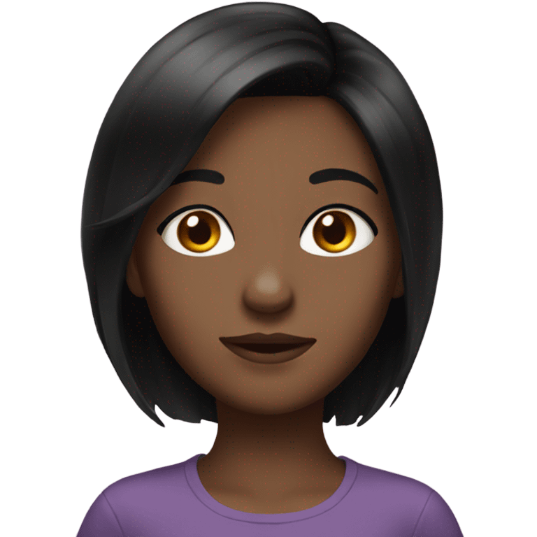 Pretty black haired girl emoji