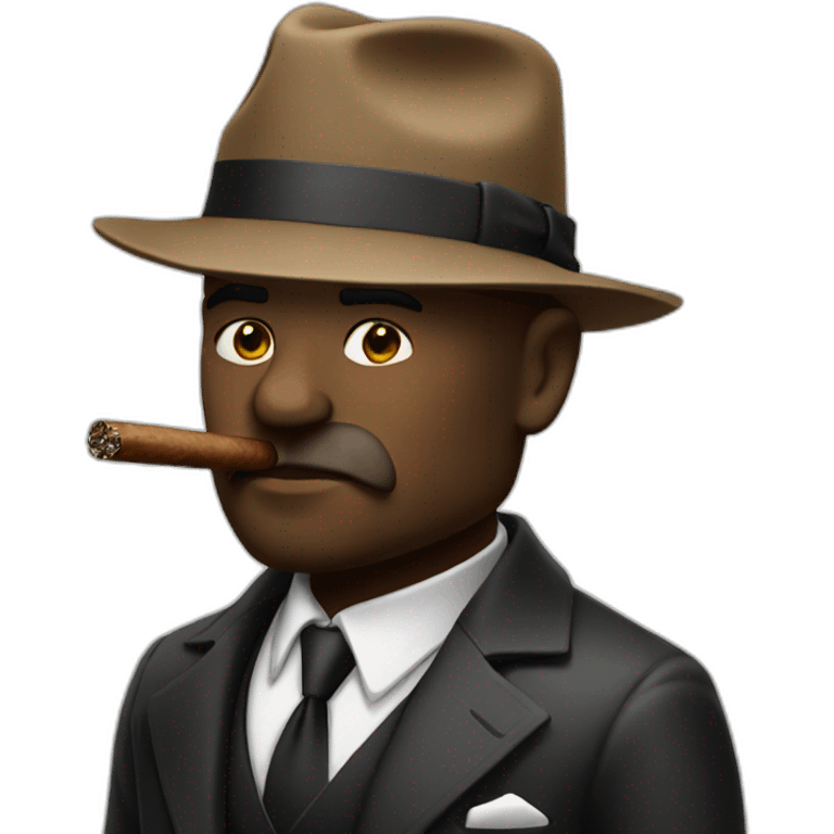 gangster boss with cigar emoji