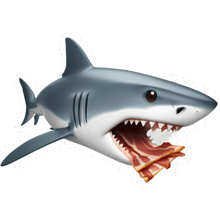 Shark eating bacon  emoji