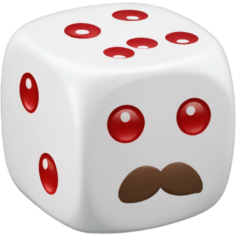 
Red and white dice with suit emoji