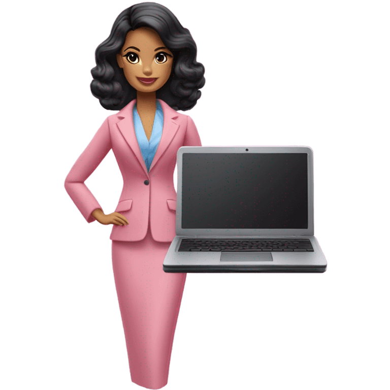 una barbie morena siendo profesional empresarial emoji