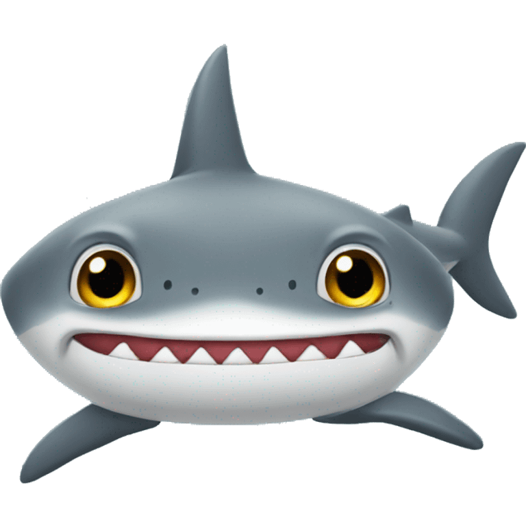 Shark with golden star eyes emoji