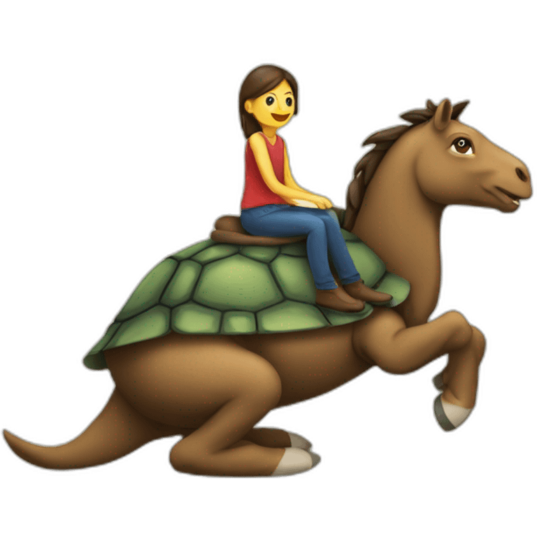 Cheval sur tortue emoji