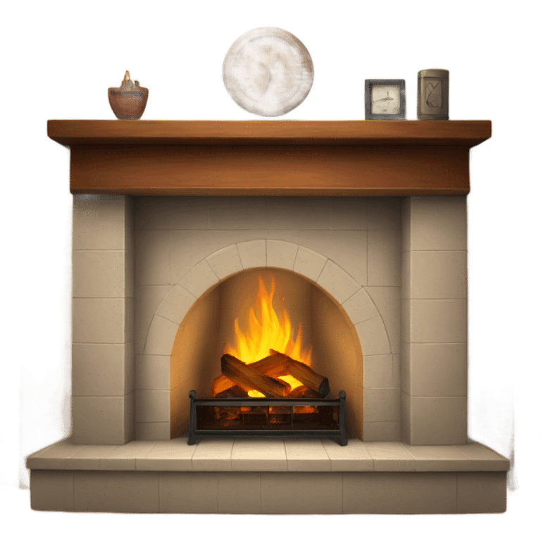 Realistic fireplace  emoji