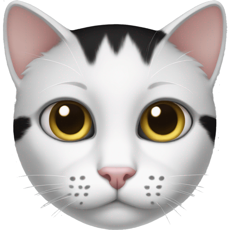 black and white cat  emoji