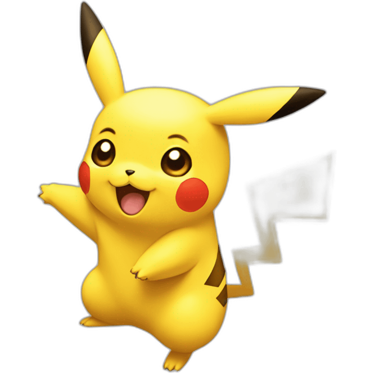 Pikachu qui fait coucou emoji