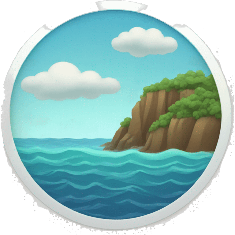 postcard icon ocean emoji