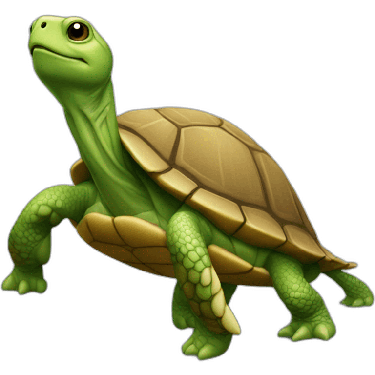 Squelette sûr une tortue emoji