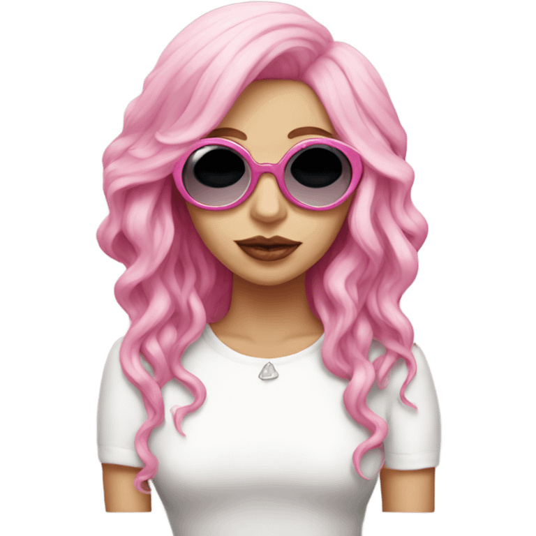 Lady-gaga-pink-hair-glasses  emoji