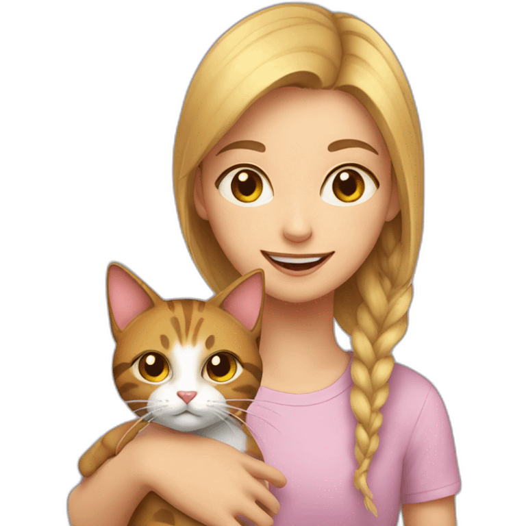 cat with girl emoji