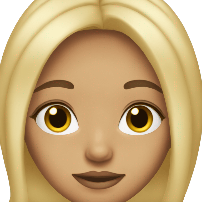 blonde hair girl with latina makeup  emoji