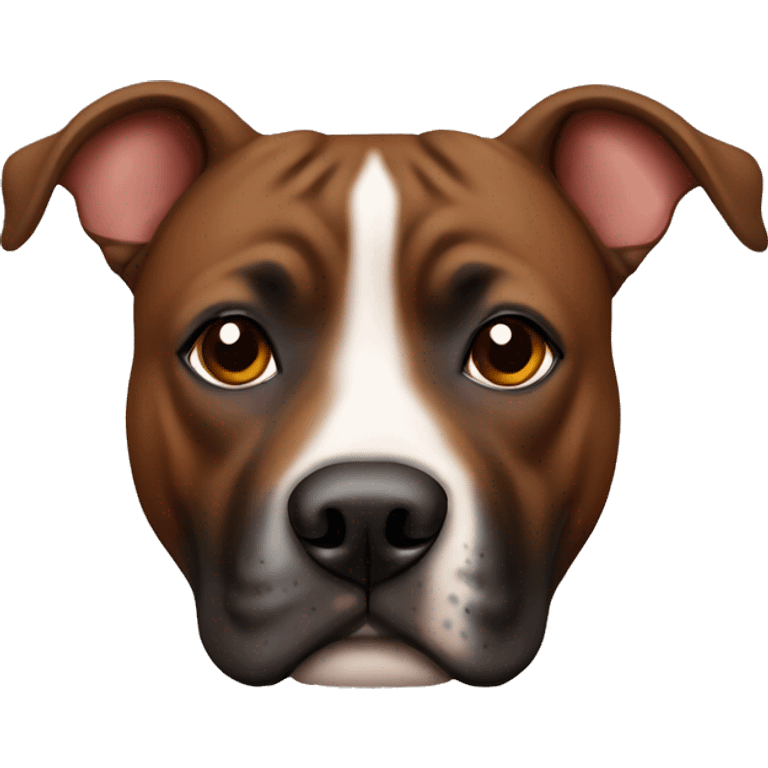 brown staffy  emoji