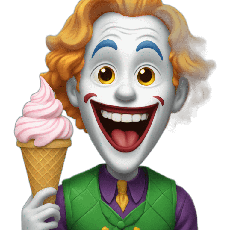 Joker eating ice cream  emoji