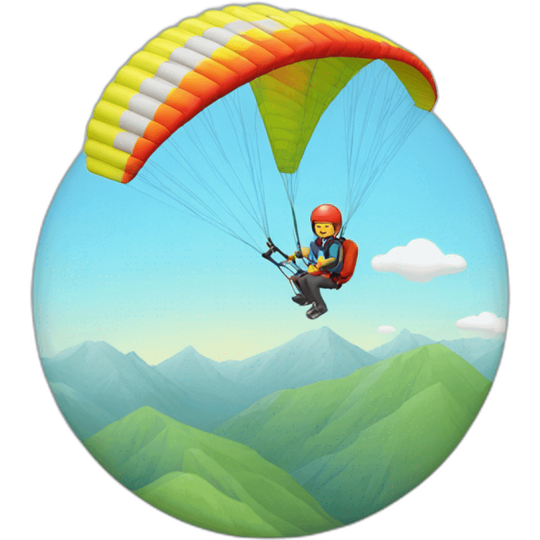 Paragliding birthday emoji