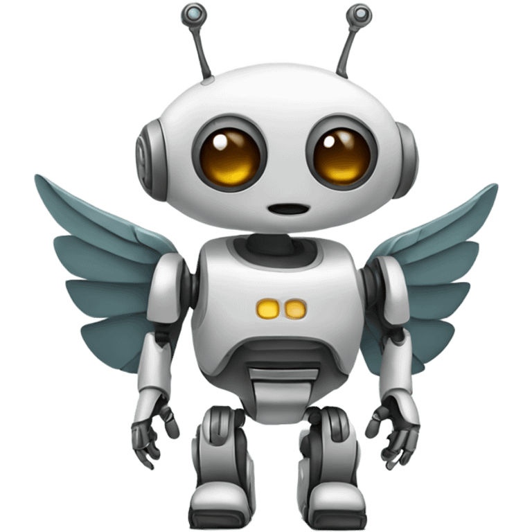 cute robot with wings emoji