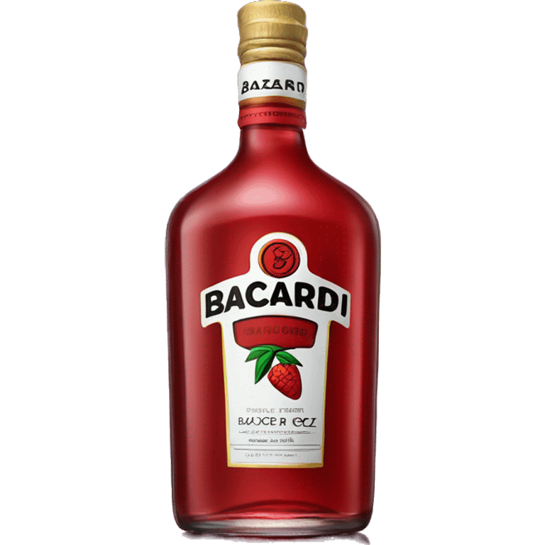 Bottle of Bacardi razz  emoji