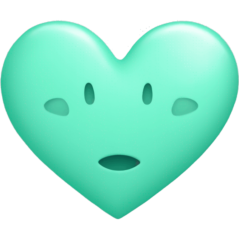 Mint blue heart  emoji